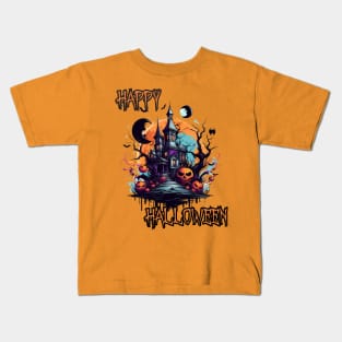 Haunted House Happy Halloween Kids T-Shirt